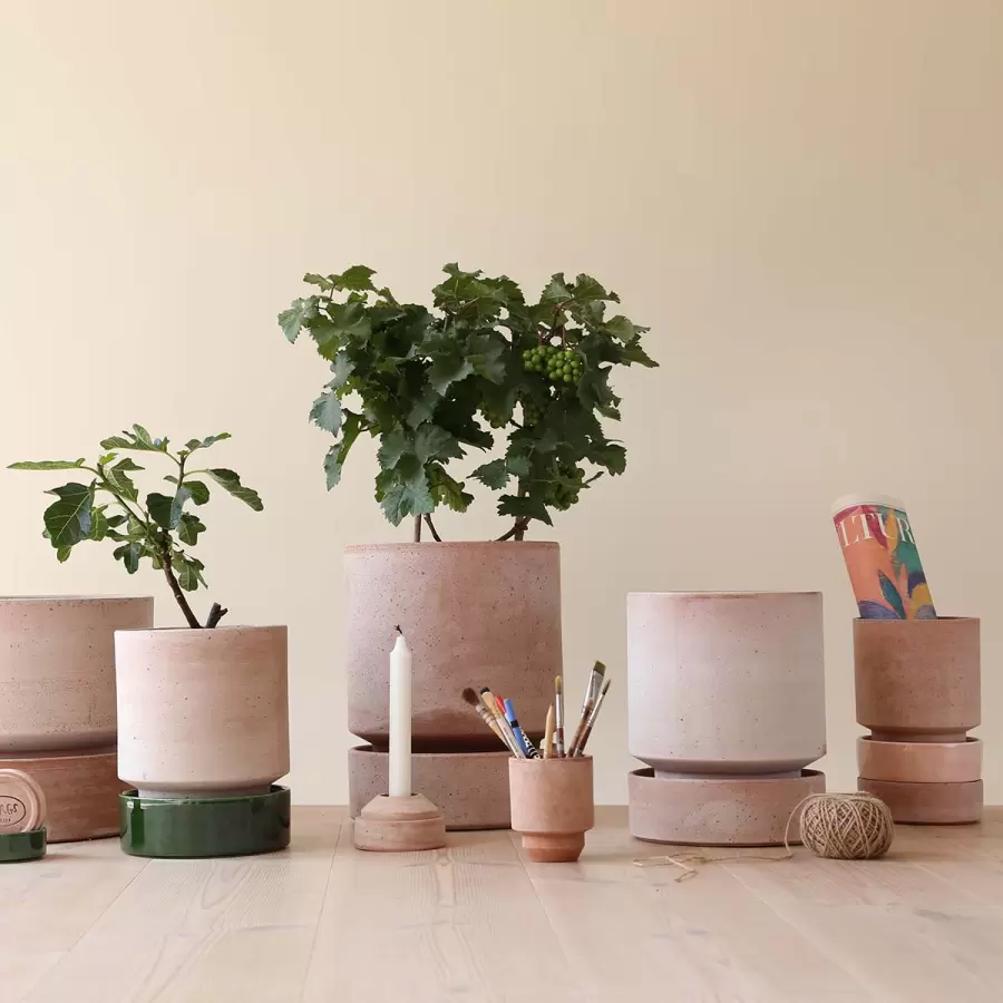 Bergs Potter -  Ø:18 Krukke Uglaseret The Hoff, Rosa  - Hent selv