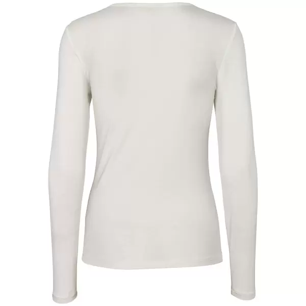 esmé studios - Penelope LS O-neck Slim T-shirt, Hvid