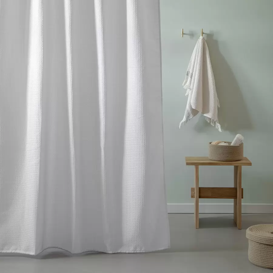 MOUD - Langt Badeforhæng Waffle 180*220