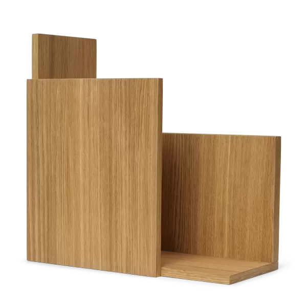 ferm LIVING - Stagger Shelf Square, Olieret Eg