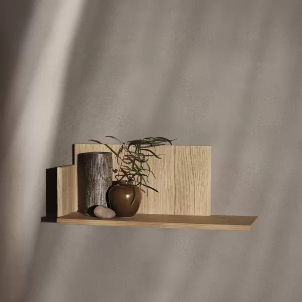 ferm LIVING - Stagger Shelf Low, Olieret Eg