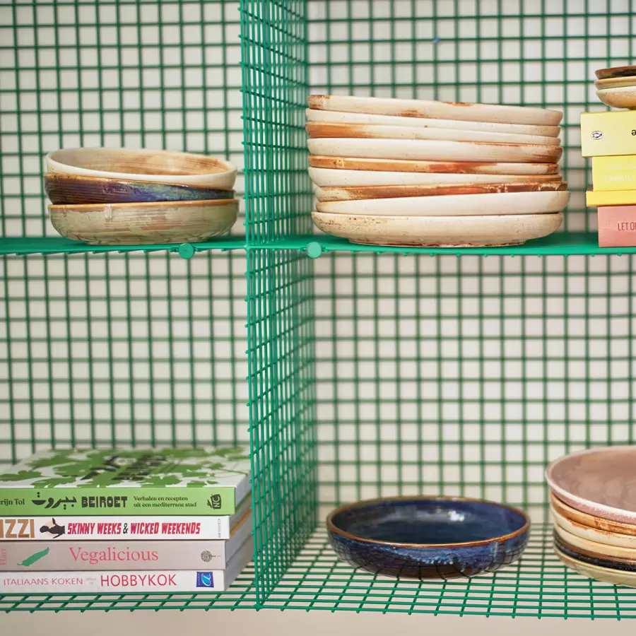 HK living - Chef Ceramics Sidetallerken, Rustic Blue Ø:20