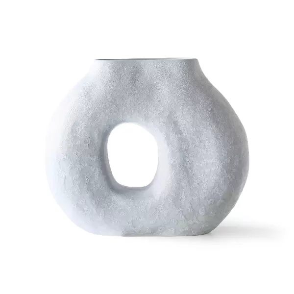HK living - Vase Organic Circle, Mat Isblå