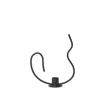 Ferm Living - Lysestage Valse Lav, Sort Ferm Living - Lysestage Valse Lav, Sort