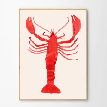 The Poster Club - Marina Garcia Fernandez, Langosta 50*70 Indrammet - Hent selv The Poster Club - Marina Garcia Fernandez, Langosta 50*70 Indrammet - Hent selv