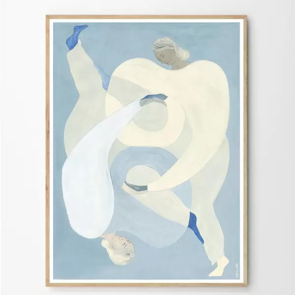 The Poster Club - Sofia Lind Hold You, Blue 70*100 Indrammet - Hent selv