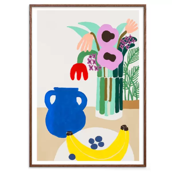The Poster Club - Carissa Potter, Blueberries and Banana 50*70 Indrammet - Hent selv