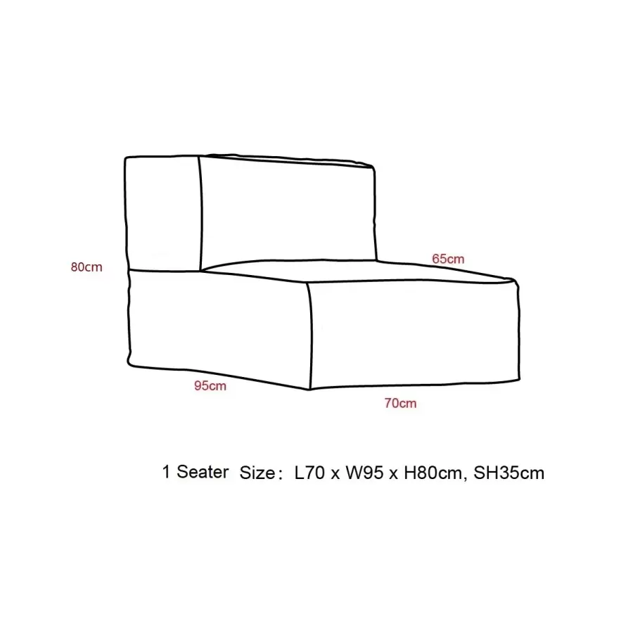 Trois Pommes Home - Edge Lounge stol, Siddehøjde 35 cm. 