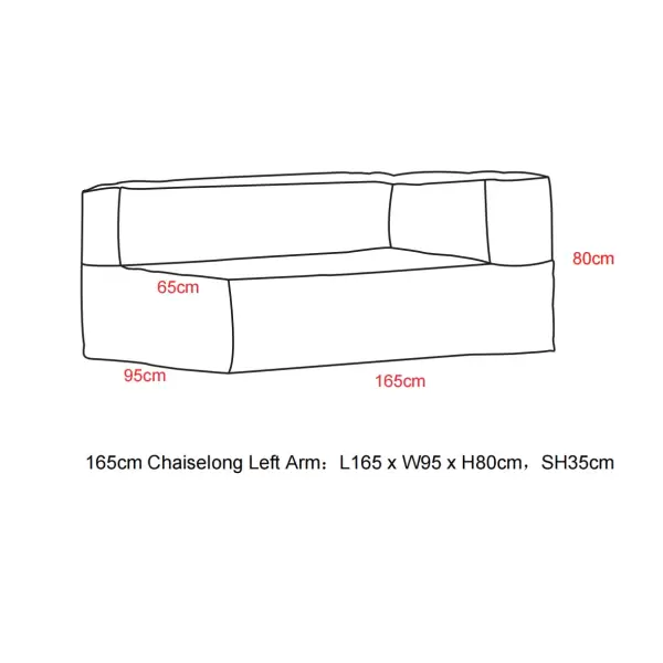 Trois Pommes Home - Edge Chaiselong, Højre arm
