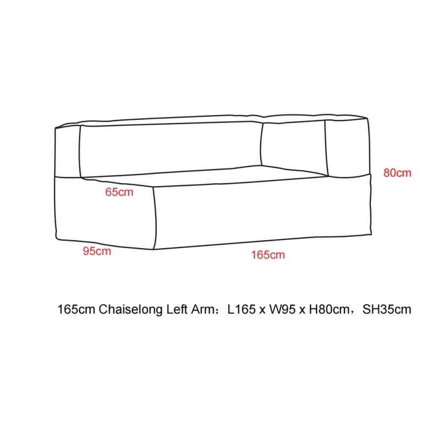 Trois Pommes Home - Edge Chaiselong, Højre arm