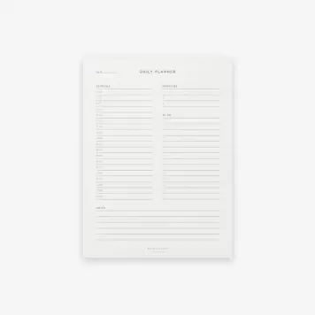 KARTOTEK - Daily planner Blok, A5, planlægningskalender