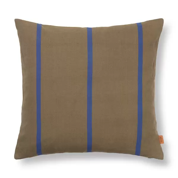 ferm LIVING - Grand Cushion - Olive/Bright  Blue  50*50