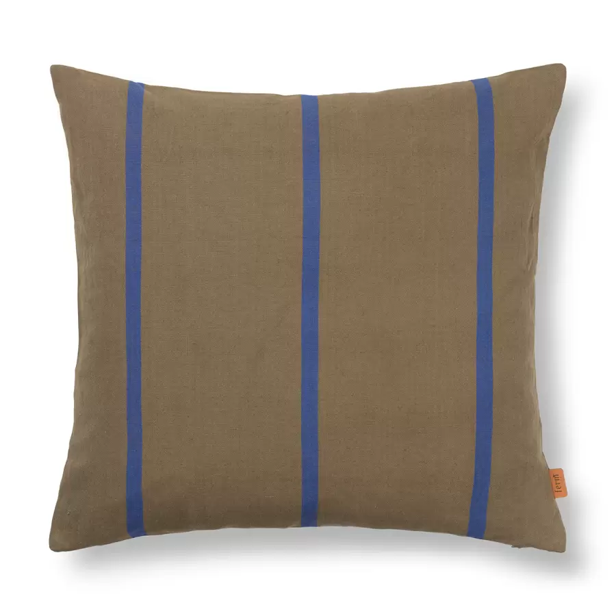 ferm LIVING - Grand Cushion - Olive/Bright  Blue  50*50