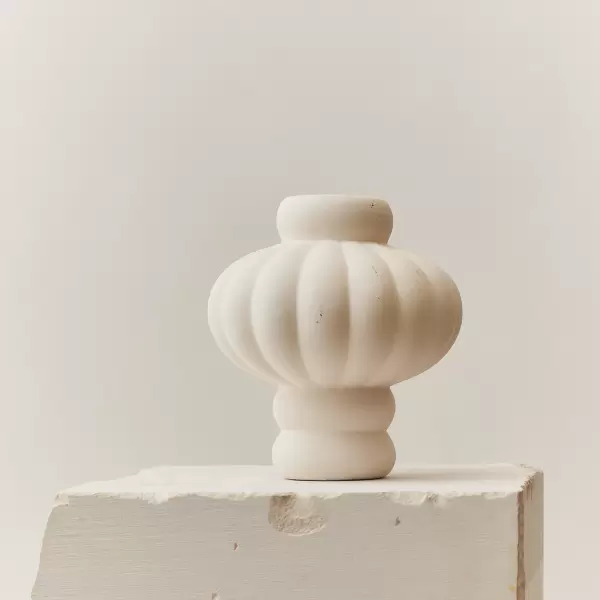 Louise Roe - Ceramic Balloon Vase #02, Raw White