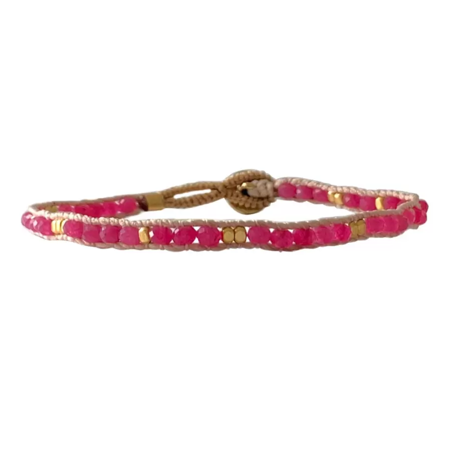 IBU Jewels - Armbånd Jill Small Stones, Ruby