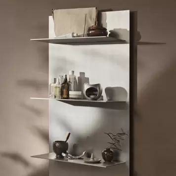 Ferm Living - Aluminium Lager Væghylde Triple