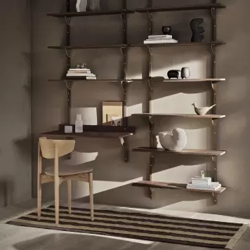 Ferm Living - Løber Ives Tan/Chocolate, 80*200 Ferm Living - Løber Ives Tan/Chocolate, 80*200