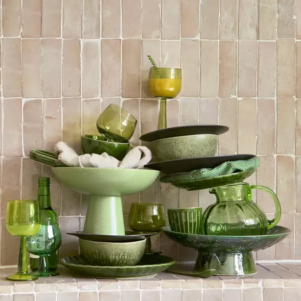 HK living - 2 Sidetallerkener The Emeralds, Grøn