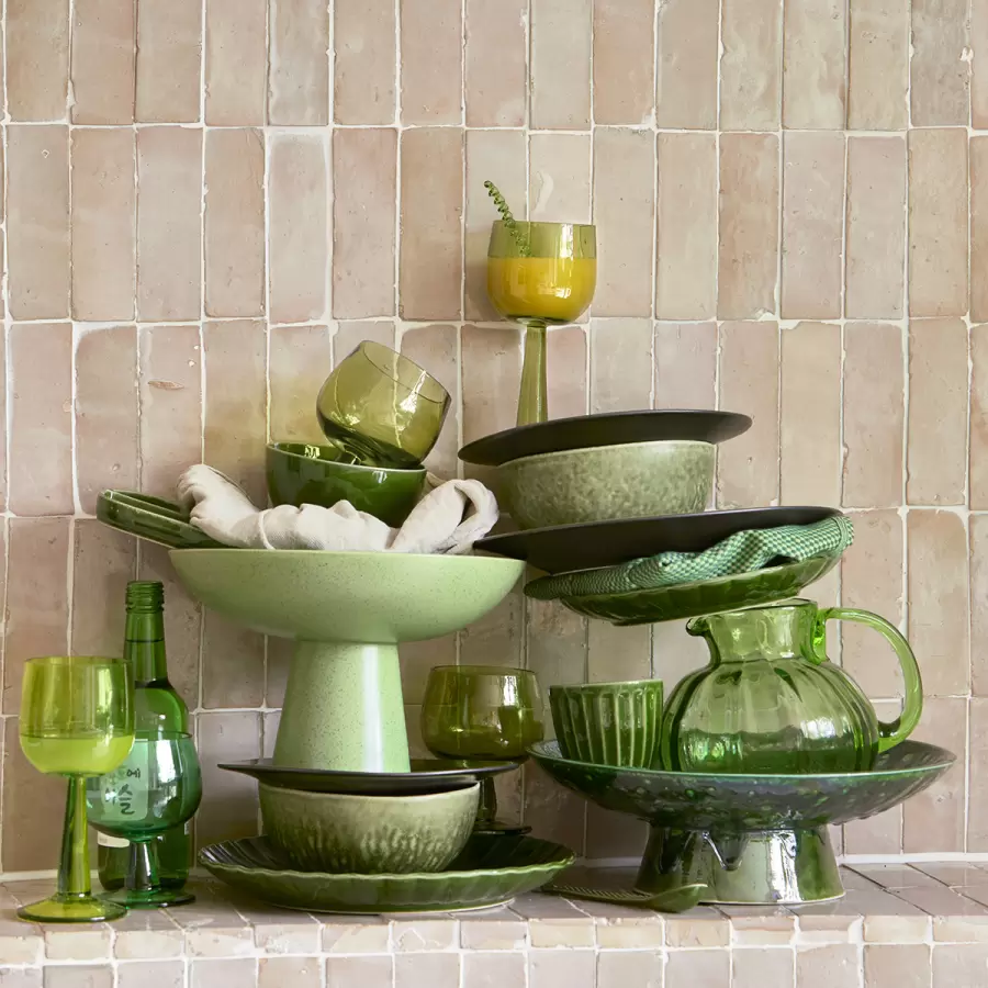 HK living - 2 Sidetallerkener The Emeralds, Grøn