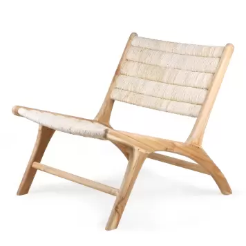 HK living - Loungestol Abaca, Teak - Hent selv HK living - Loungestol Abaca, Teak - Hent selv