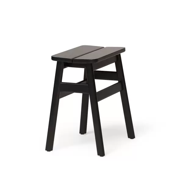 Form & Refine - Angle Standard Stool 45, Black-stained Beech