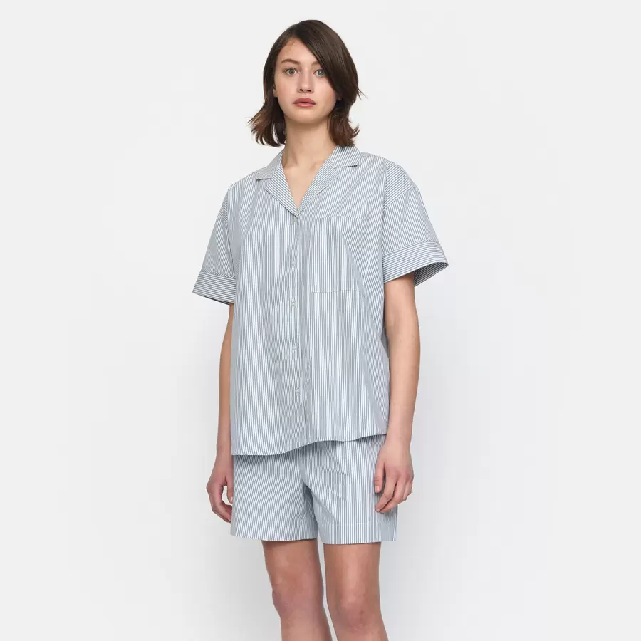 esmé studios - Ruby Resort Shirt, Tradewinds Stripes