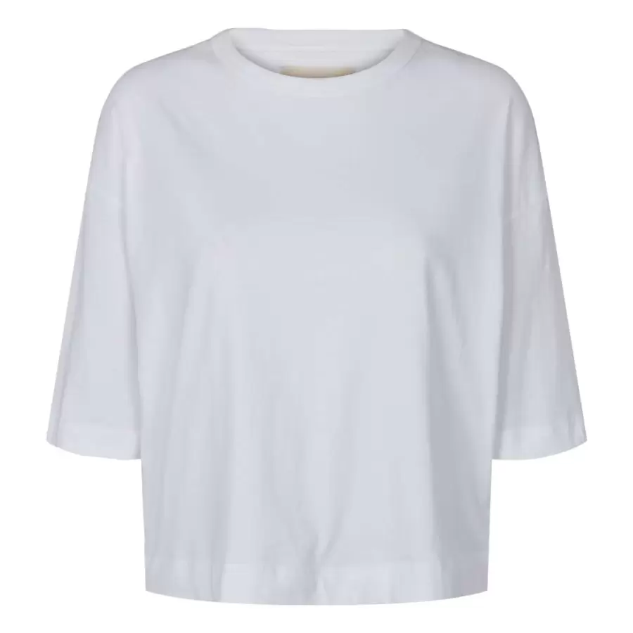 esmé studios - Signe 2/4 Boxy T-shirt Gots, Hvid