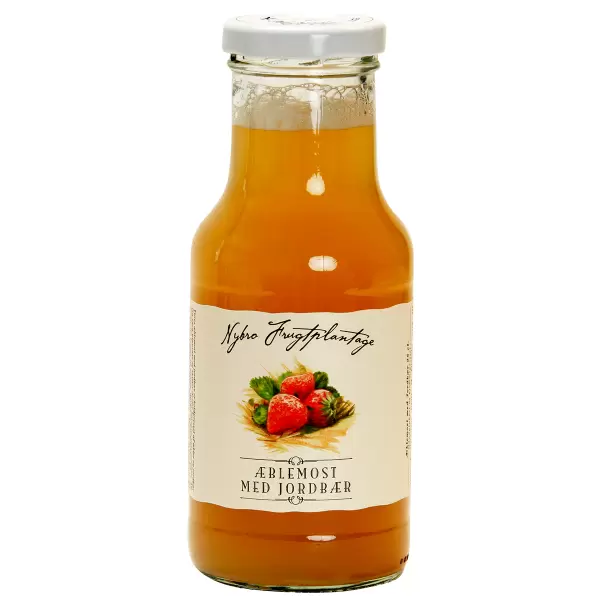 Nybro Frugtplantage - Æblemost med jordbær, 0,25L