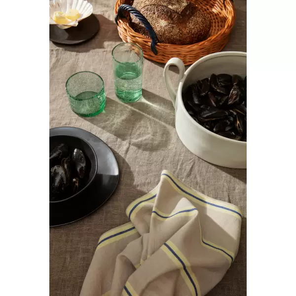 ferm LIVING - Hale viskestykke- Oyster/Lemon/Br Blue