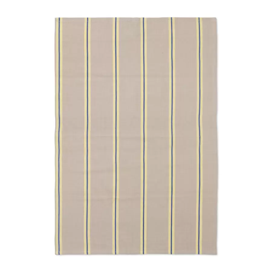 ferm LIVING - Hale viskestykke- Oyster/Lemon/Br Blue