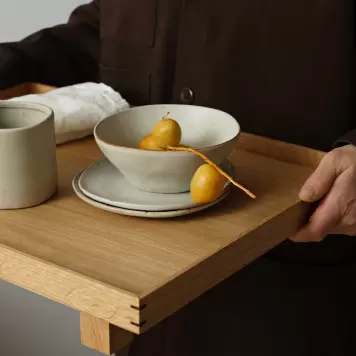 Ferm Living - Bon træbakke, Natur large