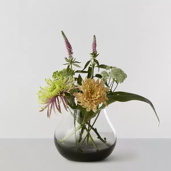 Ro Collection - Flower vase no.23, Smoked grey