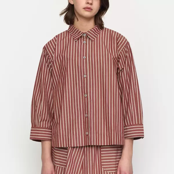 esmé studios - Gry Short Shirt GOTS, Roasted Russet