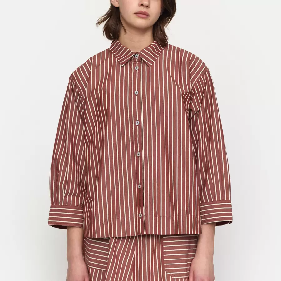 esmé studios - Gry Short Shirt GOTS, Roasted Russet