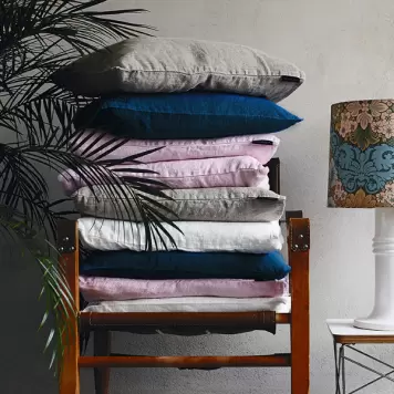 Lovely Linen - Lovely pudebetræk i hør fl. farver ca. 50*50 Lovely Linen - Lovely pudebetræk i hør fl. farver ca. 50*50