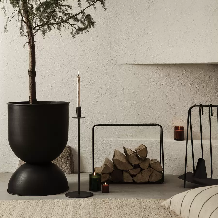 ferm LIVING - Hourglass Pot, Sort Ø:50*73 - Hent selv