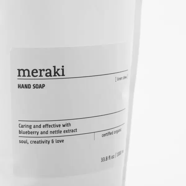 meraki - 1 liter Øko. Refill Håndsæbe, Linen Dew 1000ml.