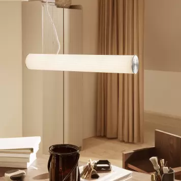 Ferm Living - Pendel Vuelta, Hvid/Stål L:60