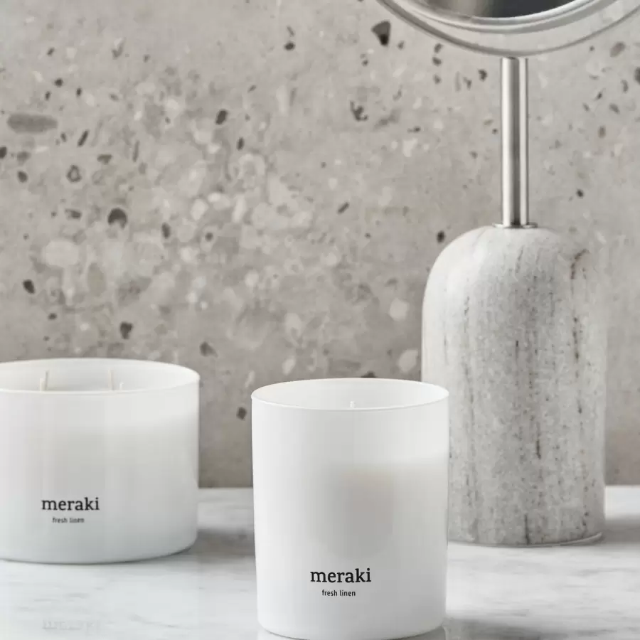 meraki - Duftlys, Fresh Linen Ø:8*9,5