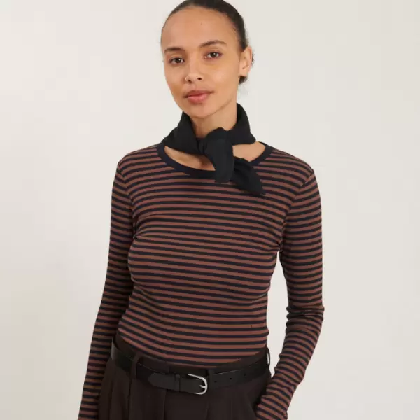 Basic Apparel - Ludmilla Tee GOTS, Carafe/Black