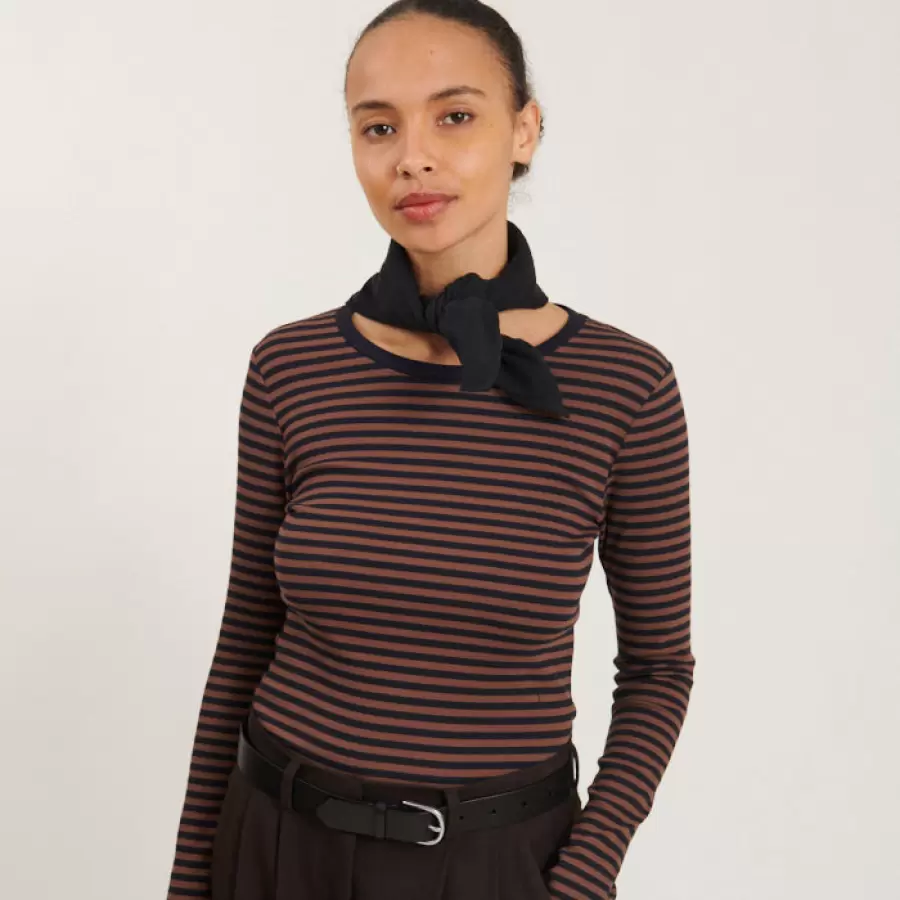 Basic Apparel - Ludmilla Tee GOTS, Carafe/Black