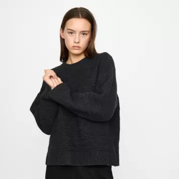 esmé studios - Iwona Pullover Knit GOTS, Grey Melange esmé studios - Iwona Pullover Knit GOTS, Grey Melange