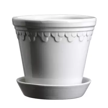 Bergs Potter - Ø:18 Krukkesæt Københavner, Glaseret Mineral White Bergs Potter - Ø:18 Krukkesæt Københavner, Glaseret Mineral White