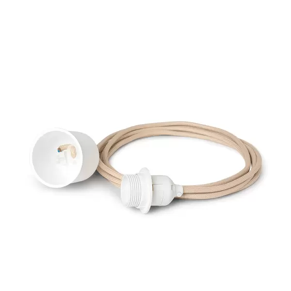 ferm LIVING - Ledning og fatning sæt 2m - Pendant - Sand
