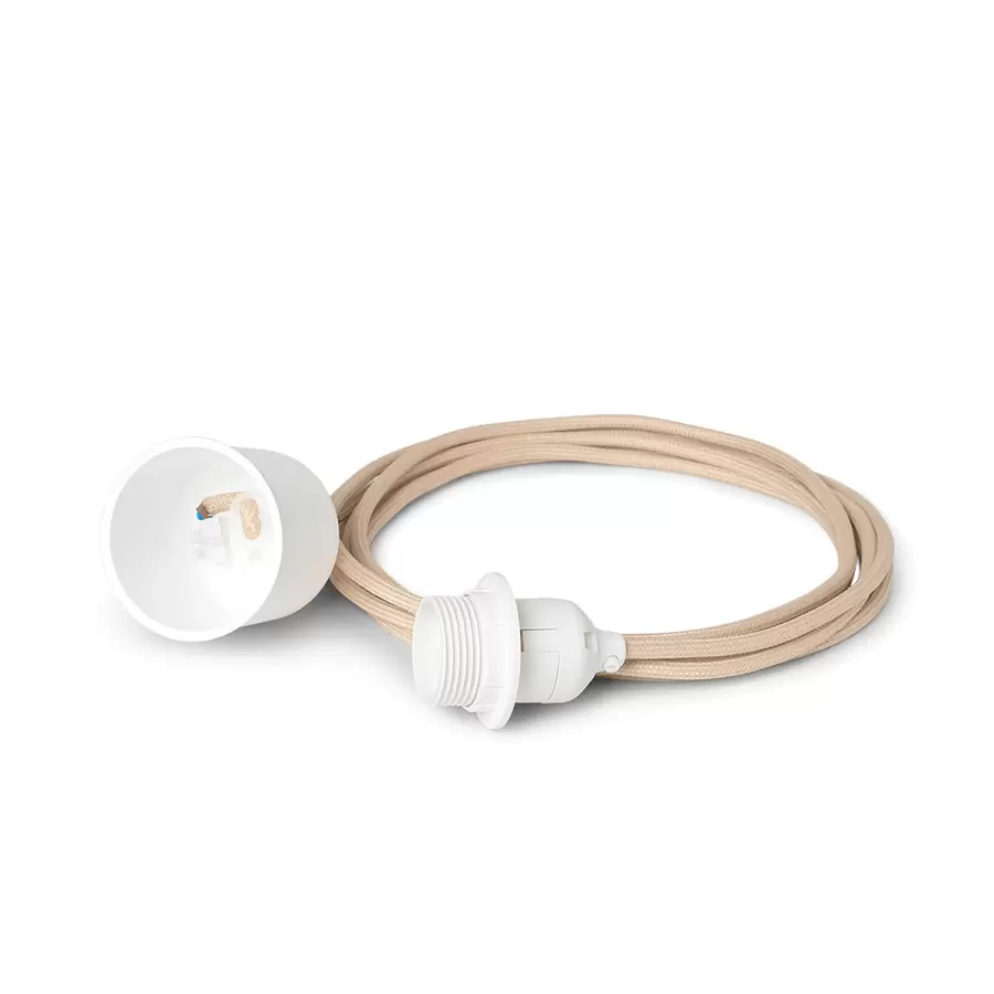 ferm LIVING - Ledning og fatning sæt 2m - Pendant - Sand