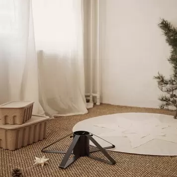 Ferm Living - Juletræstæppe Vela Star, Natur
