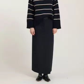 Basic Apparel - Marjorie Lang nederdel, Sky Captain