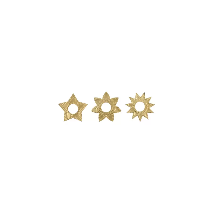 House Doctor - Lysmanchetter Star, Messingfinish 3 stk.