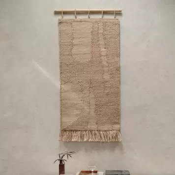 Ferm Living - Vægtæppe Harvest, Natur 50*100