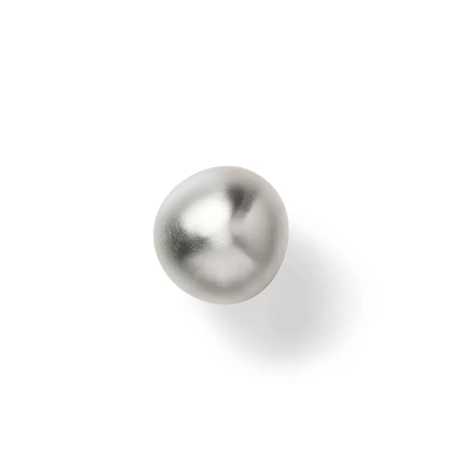 Ferm Living - Mushroom Hook, Børstet rustfrit stål knage - i restordre til 2. juni